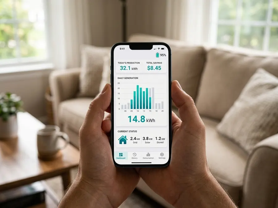 Live-Monitoring der Solaranlage in der App